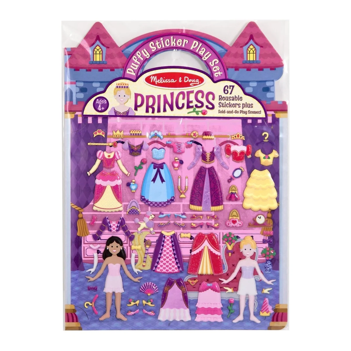 Stampile si abtibilduri - Abtibilduri pufoase Printese Melissa and Doug