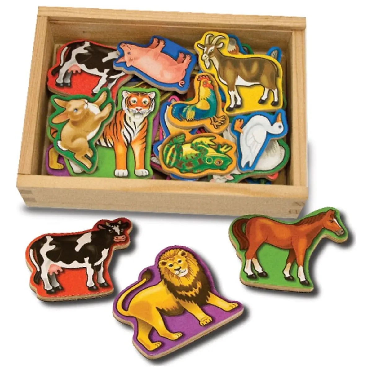 Jucarii - Animale de lemn cu magneti Melissa and Doug