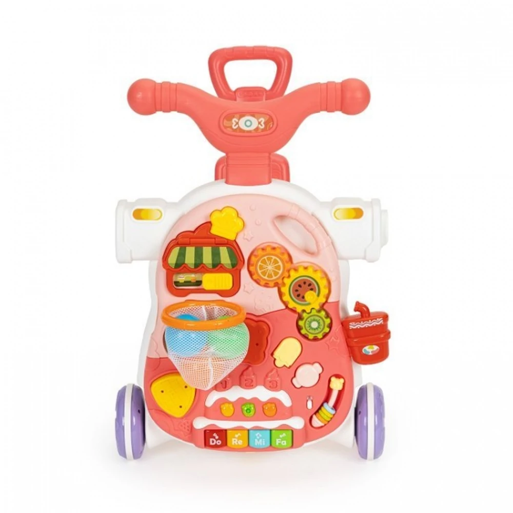 Antemergator educational 4 in 1 (antemergator, masuta, trotineta, bicicleta) Huanger - Roz [9]