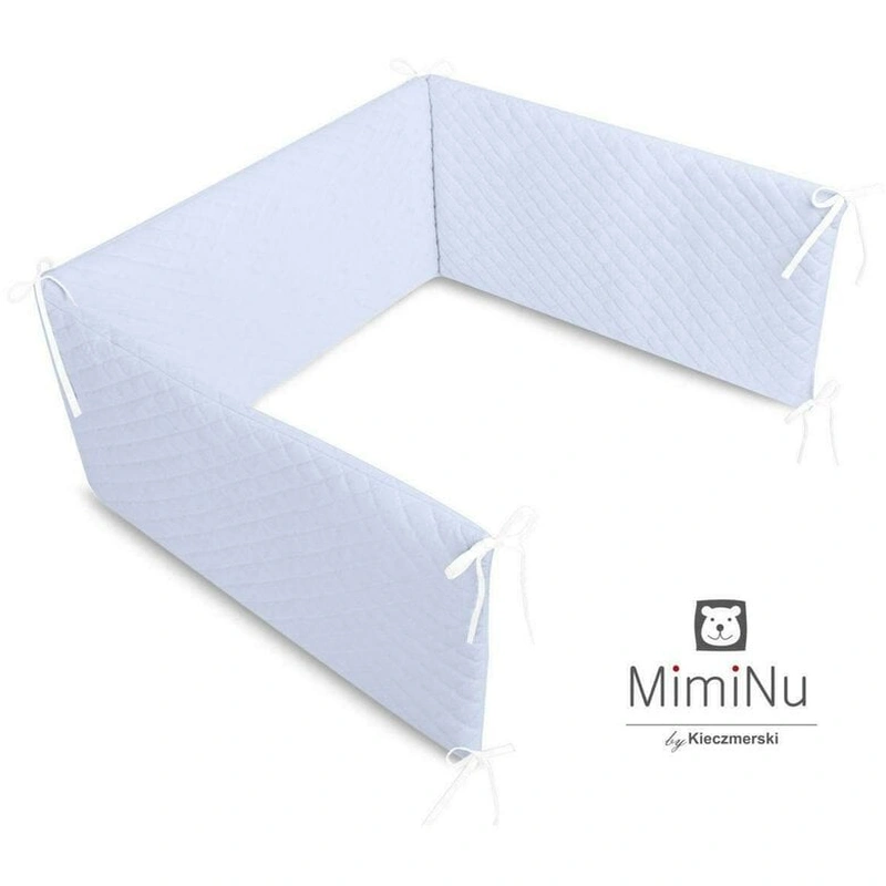 Aparatori patut - Aparatoare matlasata pentru patut, cu fermoar, 120x60 cm - Blue
