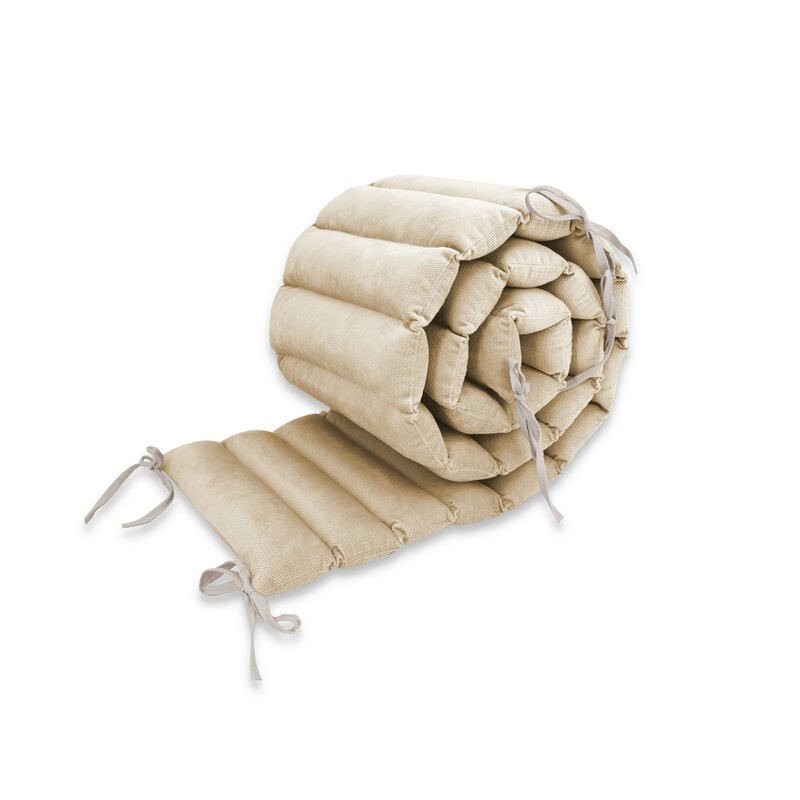 Aparatori patut - Aparatoare pentru patut, MimiNu, Tip panou, Lungime 180 cm, Din catifea, Nugat
