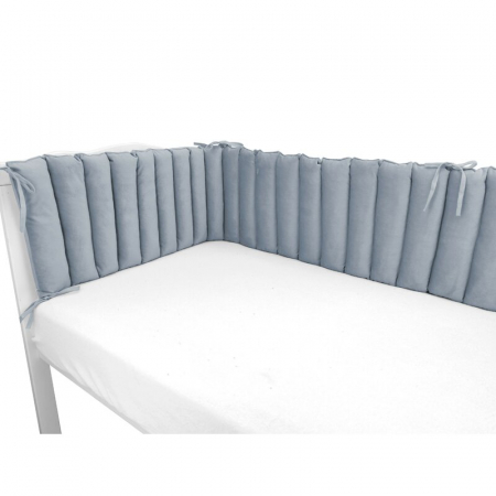Aparatoare pentru patut, MimiNu, Tip panou, Pentru patut, Lungime 180 cm, Din catifea, Jeans [2]