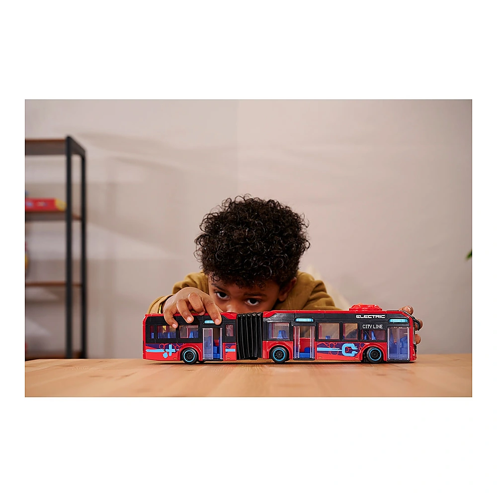 Autobuz Dickie Toys Volvo City Bus 40 cm rosu copii [7]