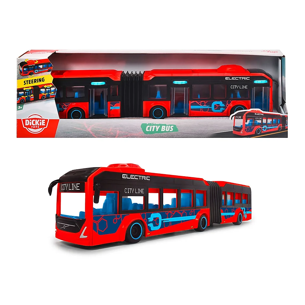 Autobuz Dickie Toys Volvo City Bus 40 cm rosu copii [11]