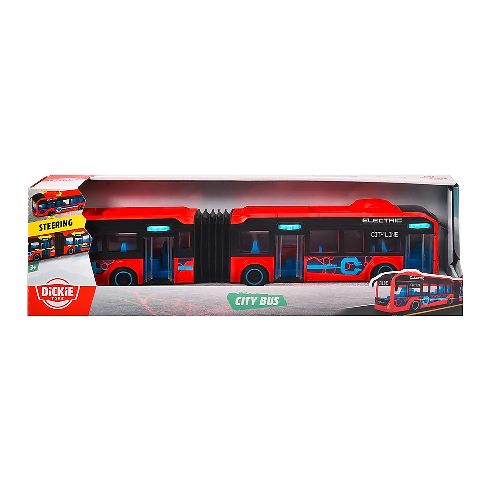Autobuz Dickie Toys Volvo City Bus 40 cm rosu copii [12]