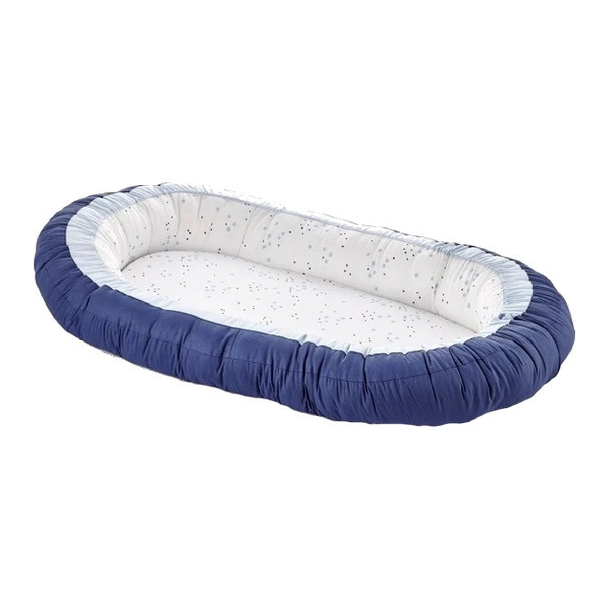 Somnul celor mici - Babynest cu 2 fete BabyJem Luxury Between Parents, Bleu