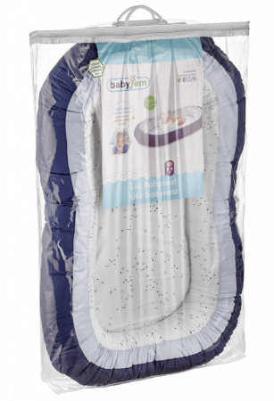 Babynest cu 2 fete BabyJem Luxury Between Parents, Bleu [4]