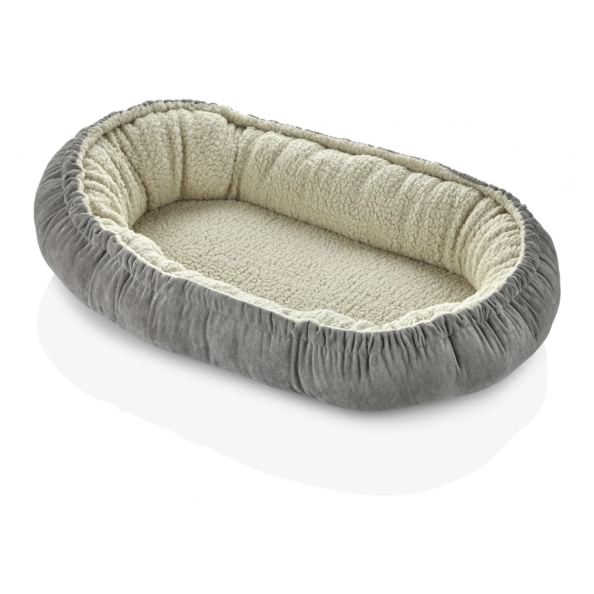 Somnul celor mici - Babynest plusat BabyJem, Between Parents, Gri