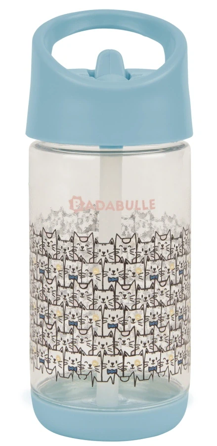 Sticle, cani si pahare - Sticla cu pai cu pisici Badabulle