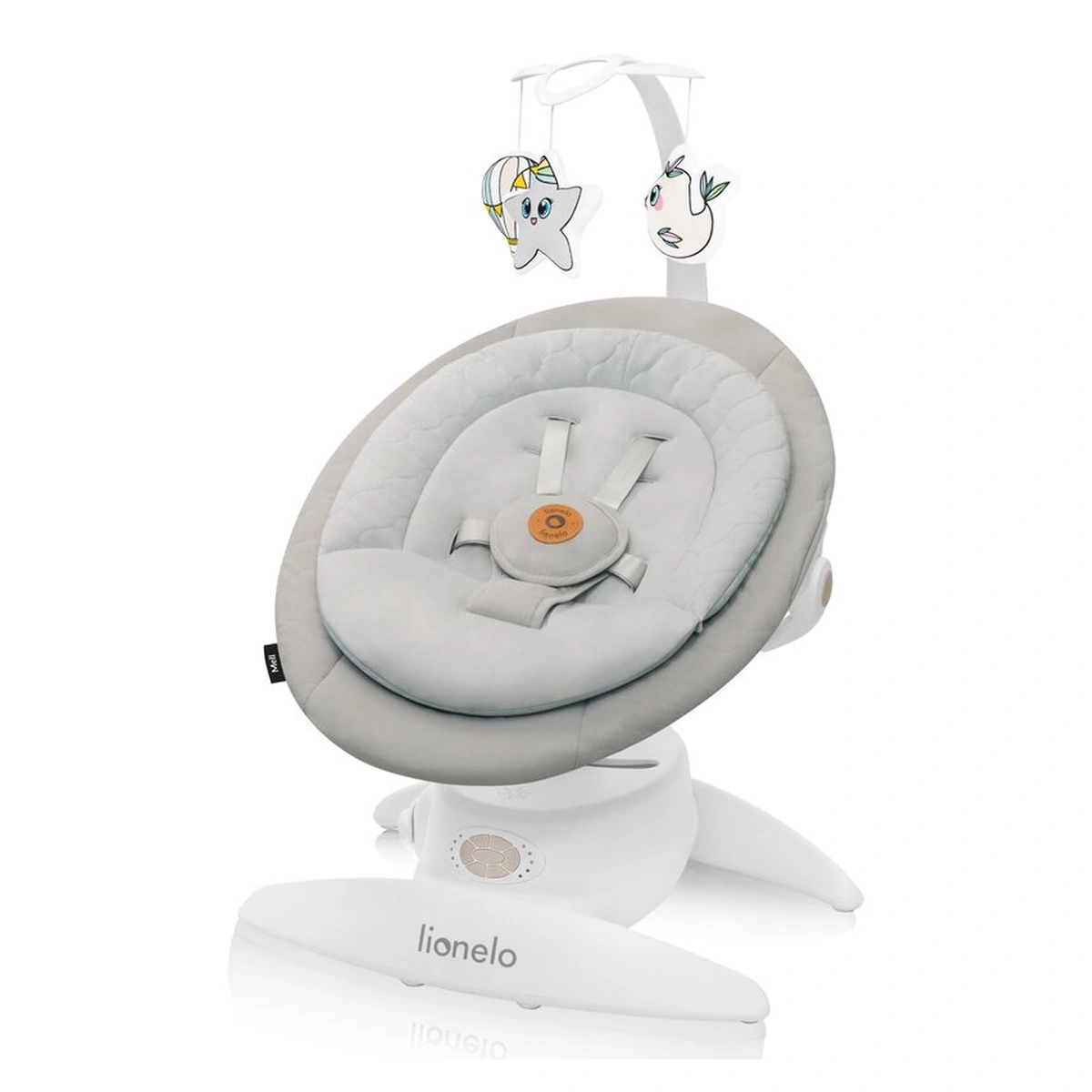 Balansoare si leagane bebelusi - Balansoar, Lionelo, Mell, 2 in 1, Rotire 360 grade, Electric - Bej