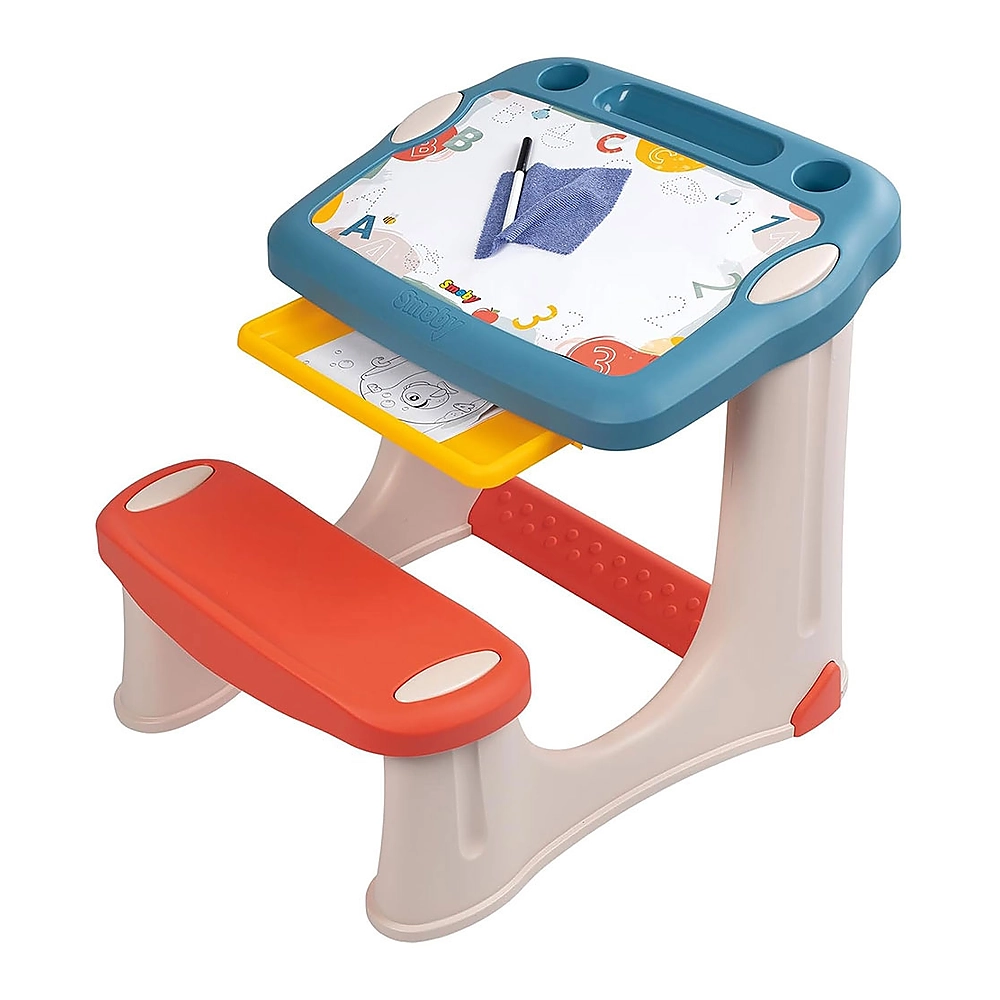 Masute si scaunele - Banca scolara Smoby Magical Desk cu accesorii
