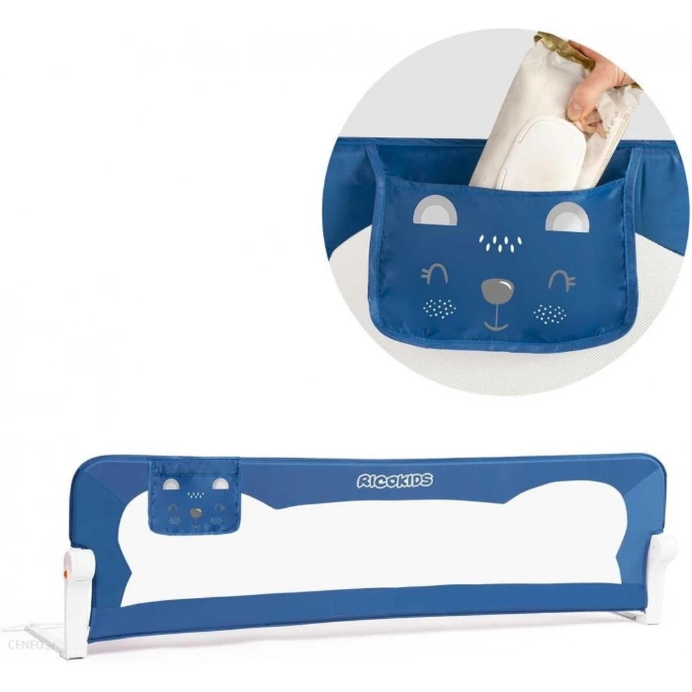 Camera copilului - Bariera de pat Ricokids 150 x 42 x 35 cm - Albastru