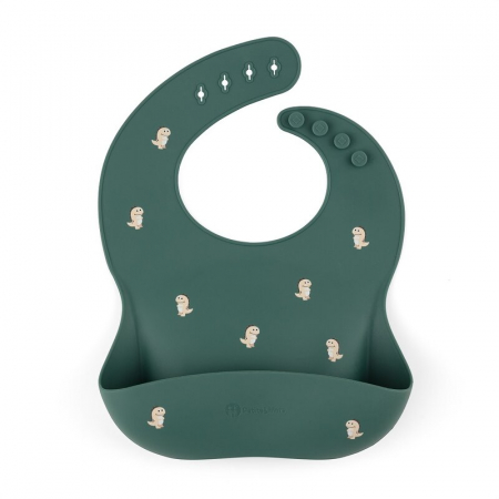 Bavete - Baveta moale Take&Match, Reglabil, Cu buzunar colector, Silicon, Fara BPA, 6 luni+ Verde*