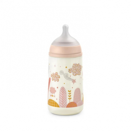Biberon 270 ml tetină fiziologică SX Pro debit mediu piersică Dreams [1]