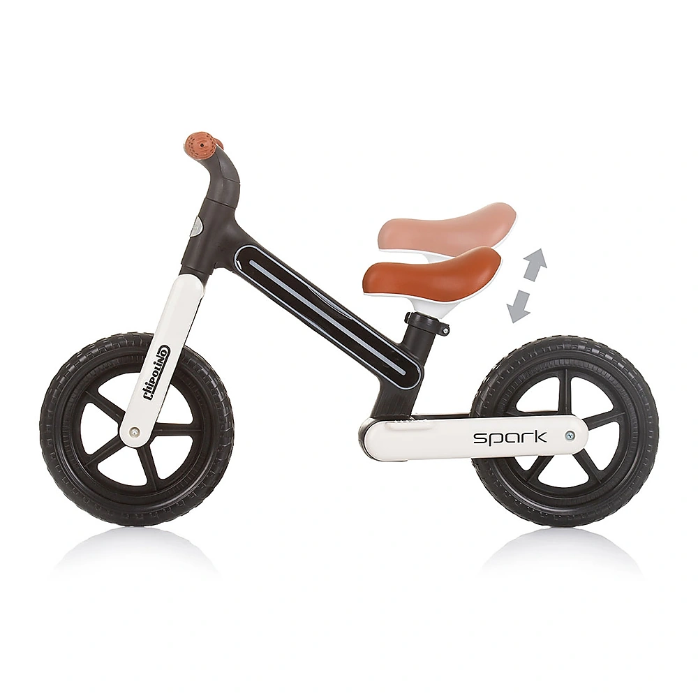 Bicicleta fara pedale Chipolino Spark, Black white [2]