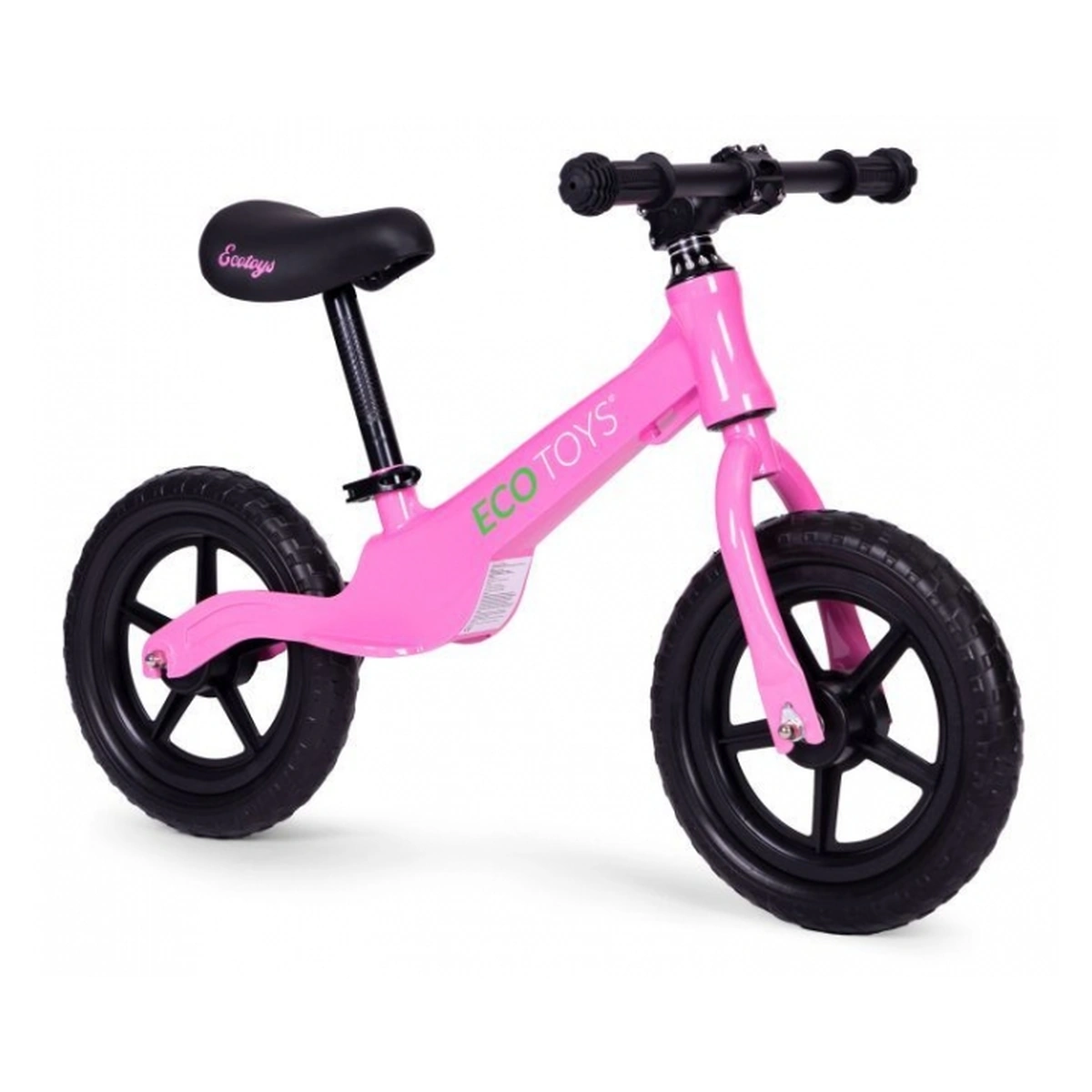 Biciclete copii - Bicicleta fara pedale cu roti din spuma EVA Ecotoys - Roz