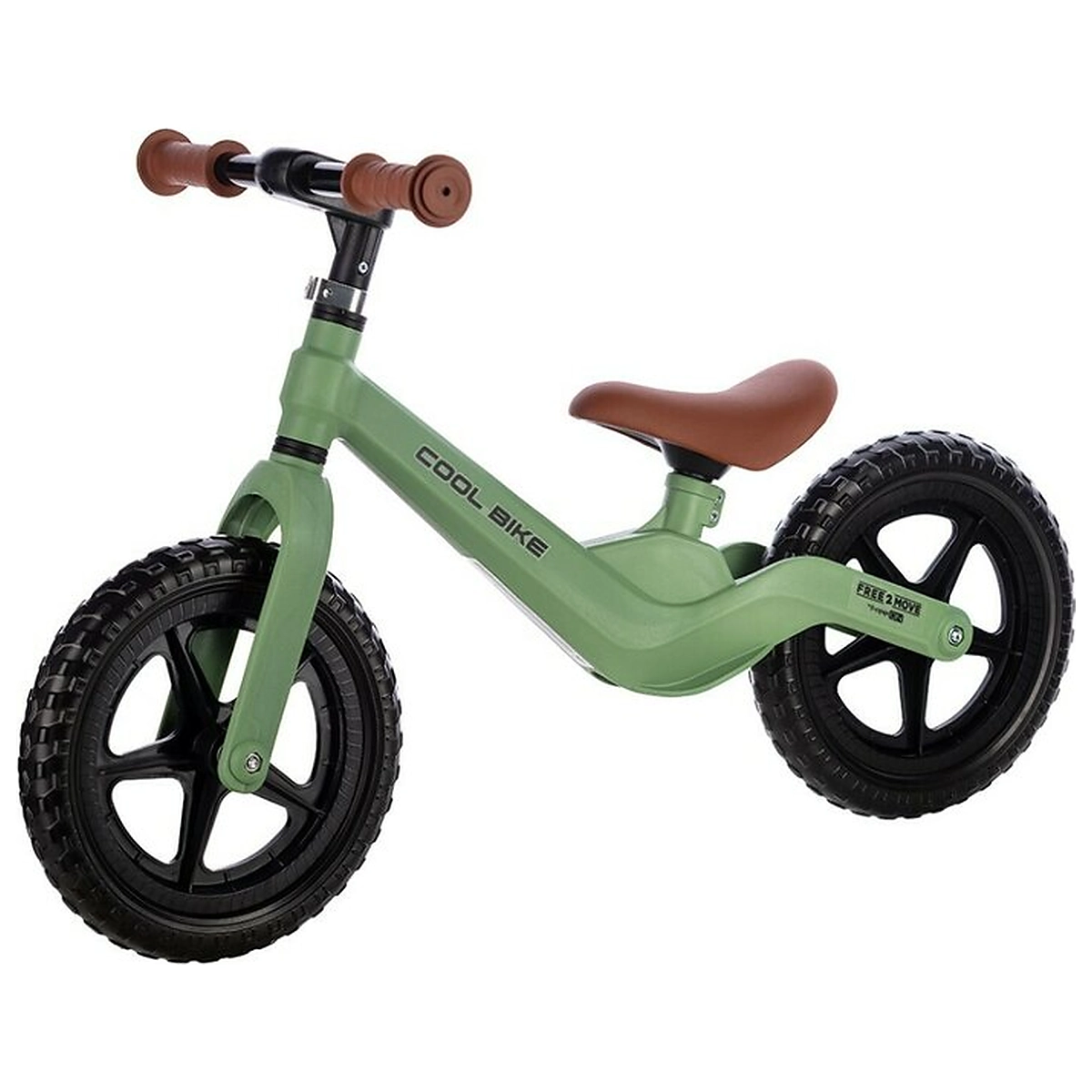 Biciclete copii - Bicicleta fara pedale, Free2Move, Cool Bike, Cu ghidon si sa reglabile, Roti din EVA, Pana in 30 Kg, Roti 12 inch, 24 luni+, Verde