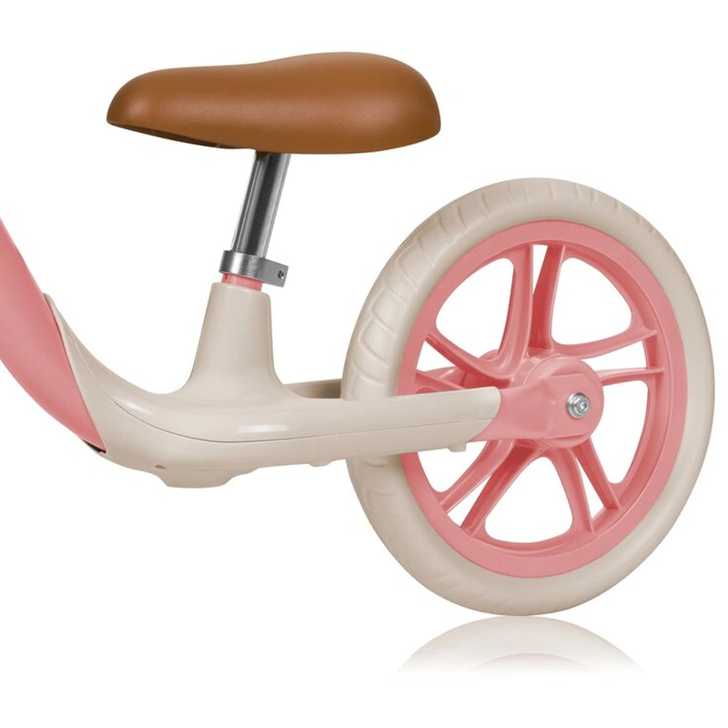 Bicicleta fara pedale, Lionelo, Alex Plus, Usoara, Cu ghidon si sa reglabile, Include cos depozitare si sonerie, Din otel, Cu roti din spuma EVA, 12 inch, Pink Rose [4]