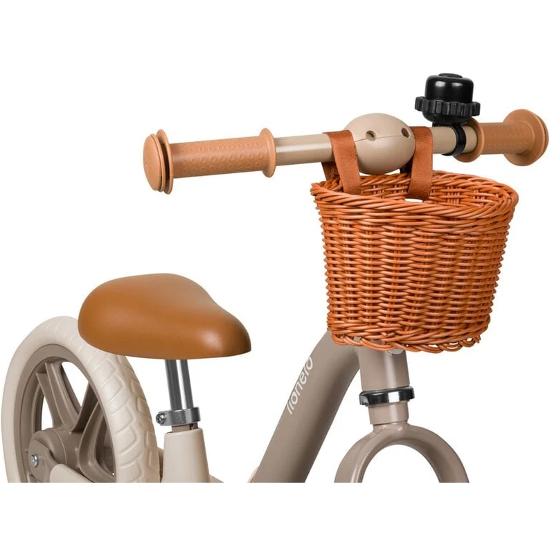 Bicicleta fara pedale, Lionelo, Alex Plus, Usoara, Include cos depozitare si sonerie, 12 inch, Beige Sand [6]
