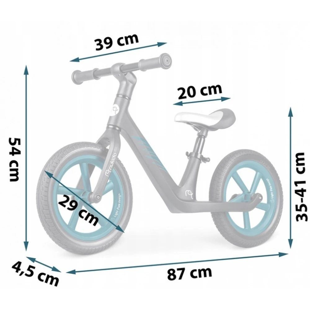 Bicicleta fara pedale pentru copii, roti EVA, Light Flee Nukido - Negru [5]