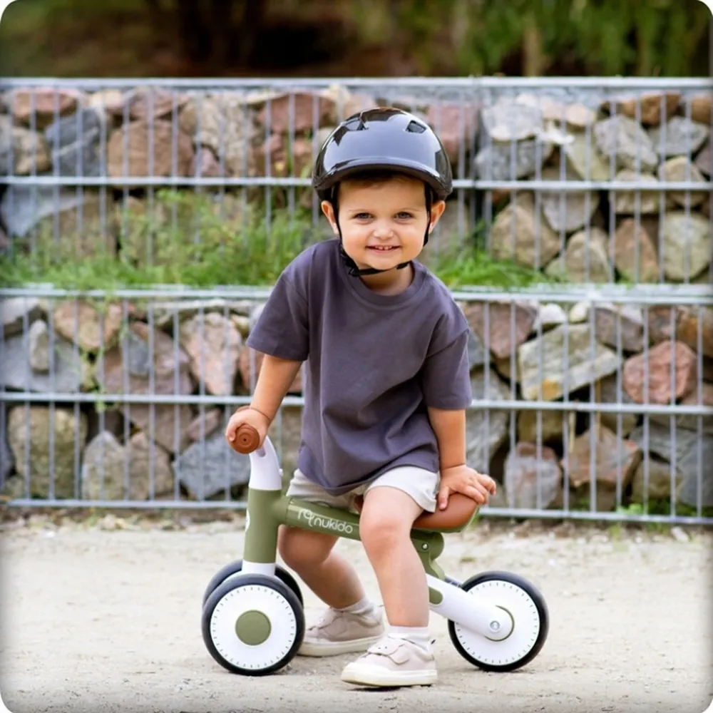 Bicicleta fara pedale pentru copii, roti EVA, Nukido - Verde [1]