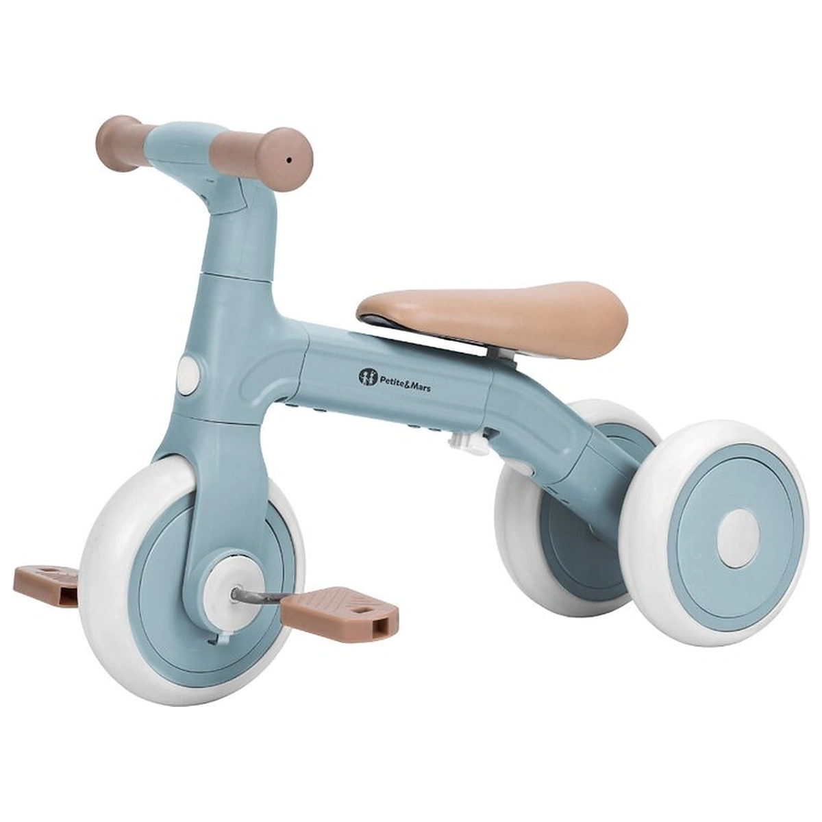 Triciclete - Bicicleta/tricicleta, 3 in 1 Petite&Mars, Multifunctionala, Cu/fara pedale, Ghidon directionabil, Sa reglabila pe inaltime, 2.3 kg, Pana la 25 kg, 12-36 luni, Albastru