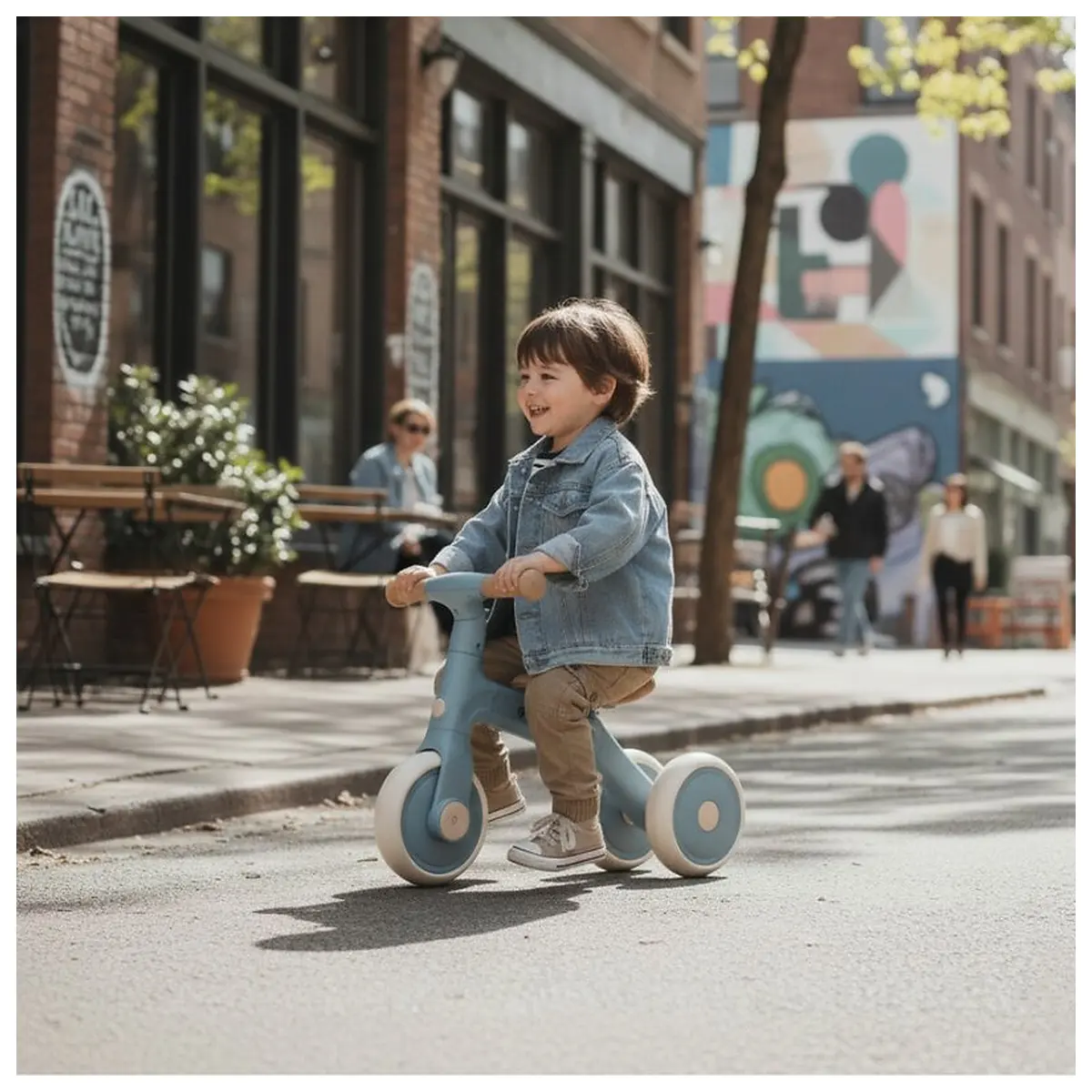 Bicicleta/tricicleta, 3 in 1 Petite&Mars, Multifunctionala, Cu/fara pedale, Ghidon directionabil, Sa reglabila pe inaltime, 2.3 kg, Pana la 25 kg, 12-36 luni, Albastru [12]