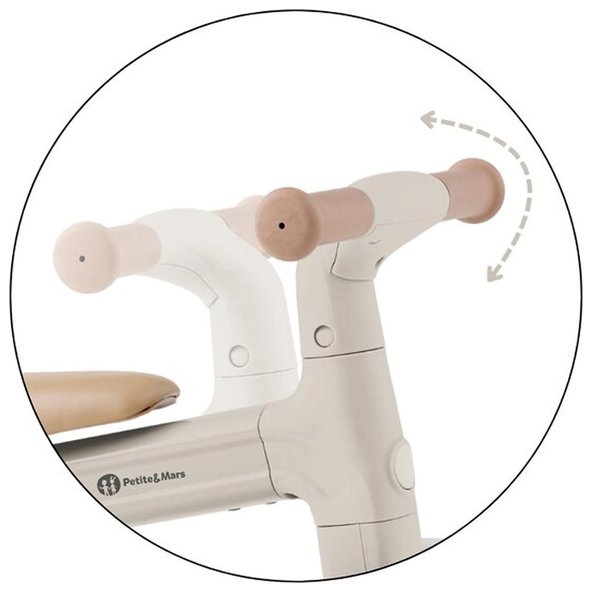 Bicicleta/tricicleta,3 in 1 Petite&Mars, Multifunctionala, Cu/fara pedale, Ghidon directionabil, Sa reglabila pe inaltime, 2.3 kg, Pana la 25 kg, 12-36 luni, Bej [6]