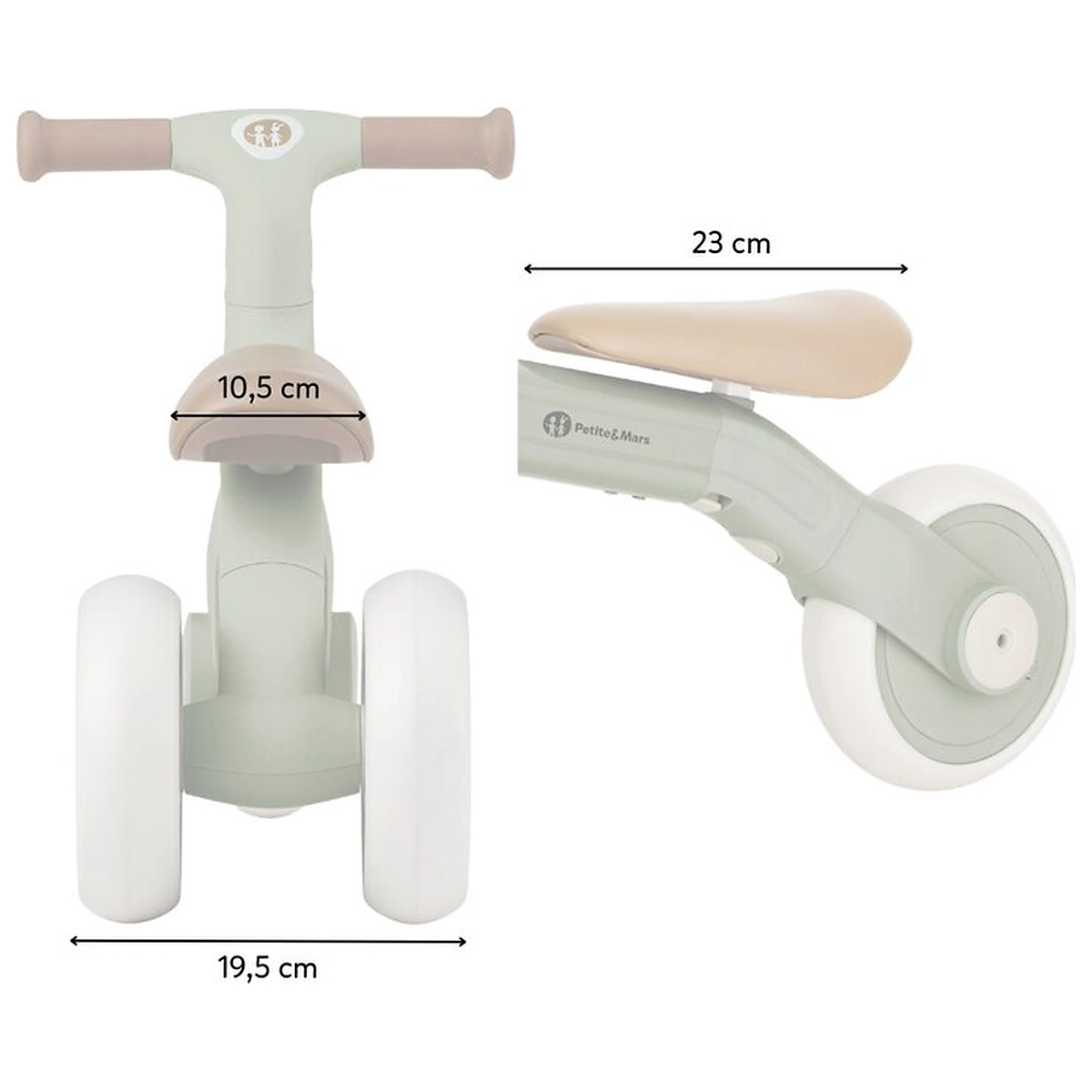 Bicicleta/tricicleta, 3 in 1 Petite&Mars, Multifunctionala, Cu/fara pedale, Ghidon directionabil, Sa reglabila pe inaltime, 2.3 kg, Pana la 25 kg, 12-36 luni, Albastru [10]
