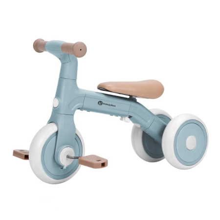 La plimbare - Bicicleta/tricicleta, 3 in 1 Petite&Mars, Multifunctionala, Cu/fara pedale, Ghidon directionabil, Sa reglabila pe inaltime, 2.3 kg, Pana la 25 kg, 12-36 luni, Albastru