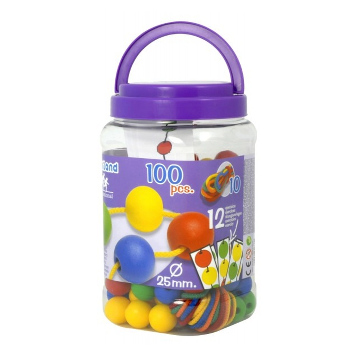 Jocuri de indemanare - Bile de insirat 2.5 cm Miniland