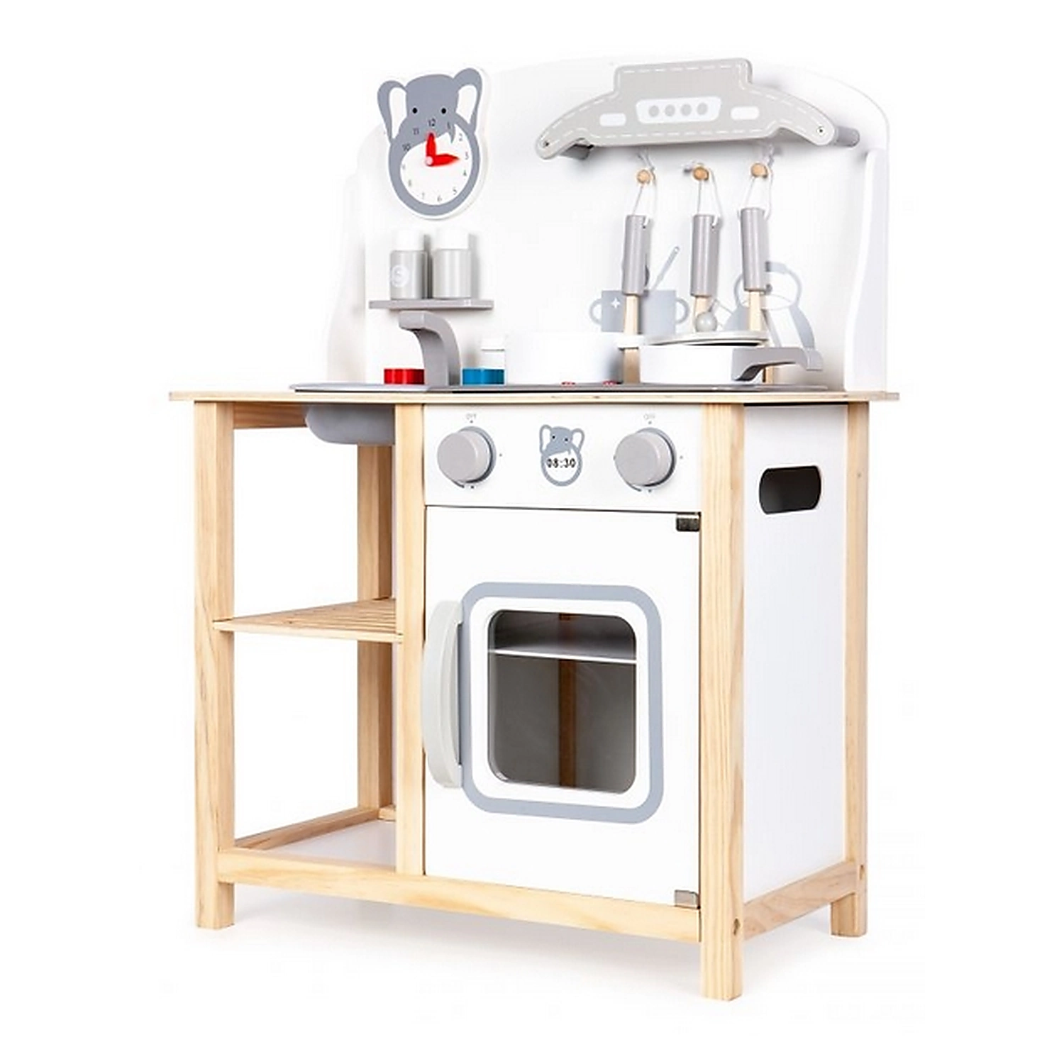 Bucatarii de joaca din lemn - Bucatarie din lemn cu sunete + accesorii - Ecotoys