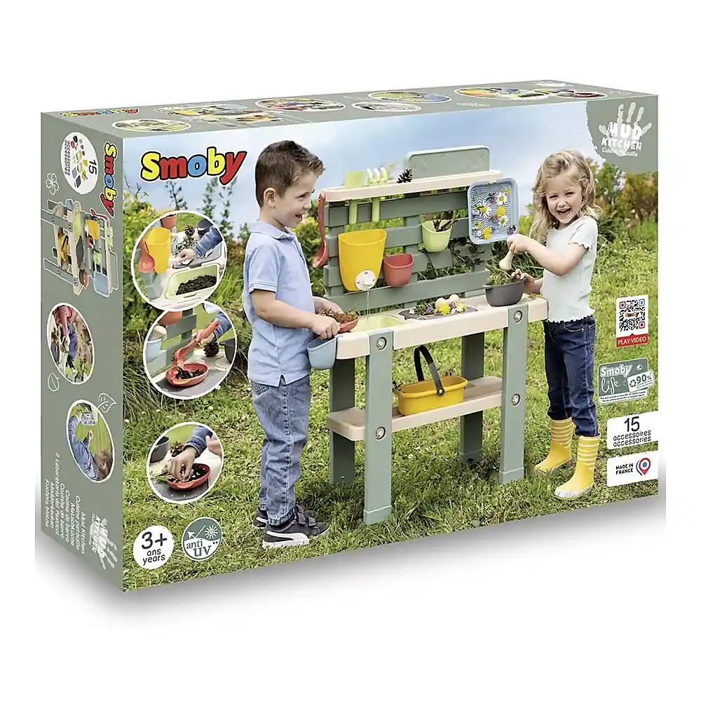 Bucatarie Smoby Mud Kitchen cu 15 accesorii [9]