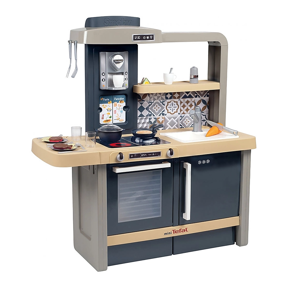 Bucatarii de joaca din lemn - Bucatarie Smoby Tefal Evolutive albastru cu accesorii