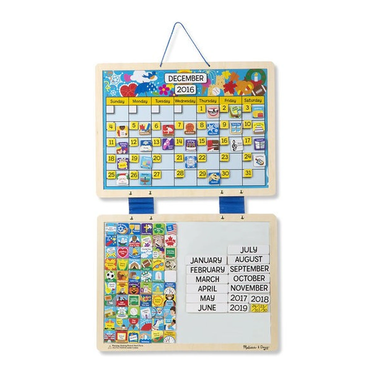 Jucarii din lemn - Calendar din lemn magnetic Melissa and Doug
