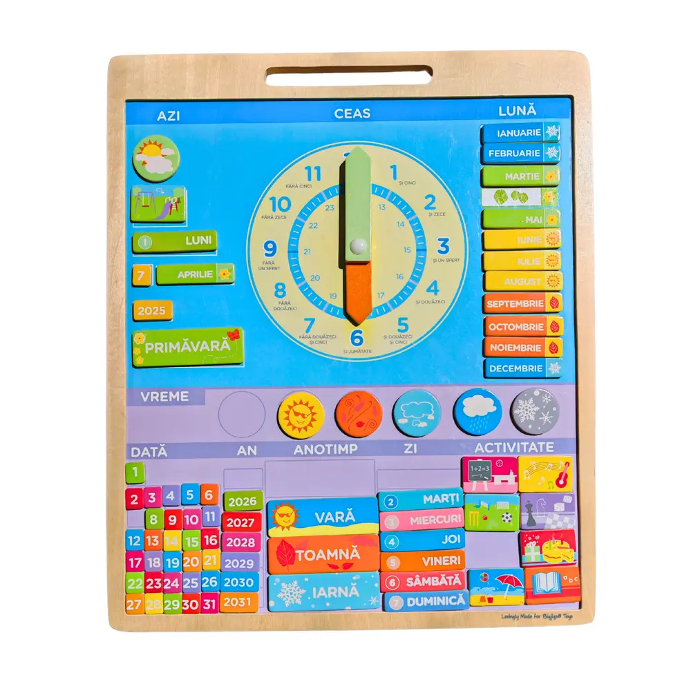 Jucarii educative - Calendar magnetic vremea limba romana BIGJIGS Toys