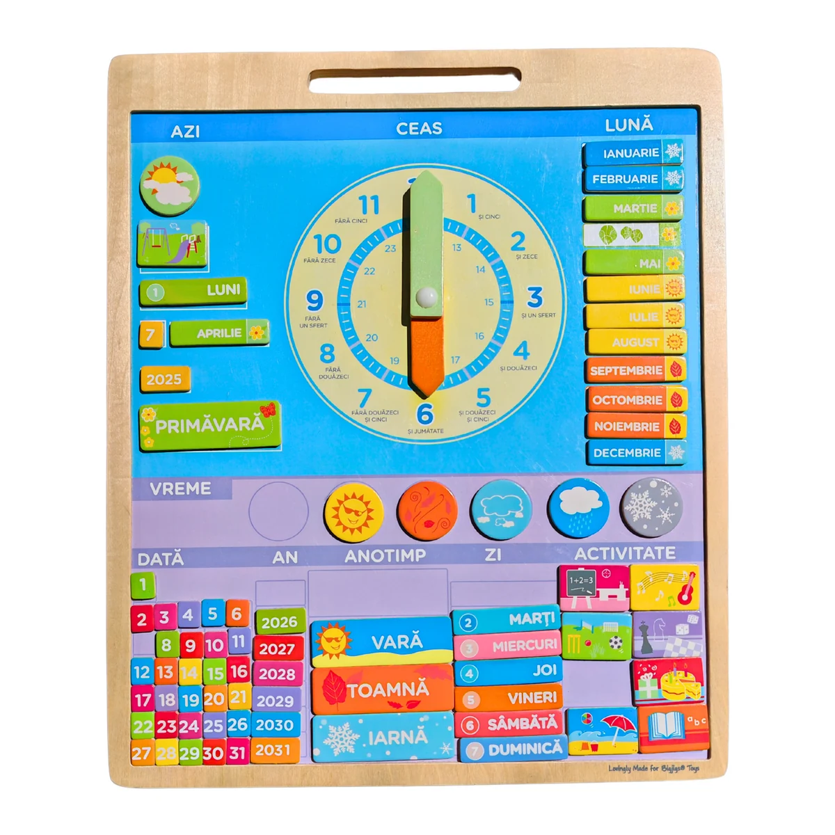 Jucarii educative - Calendar magnetic vremea limba romana BIGJIGS Toys