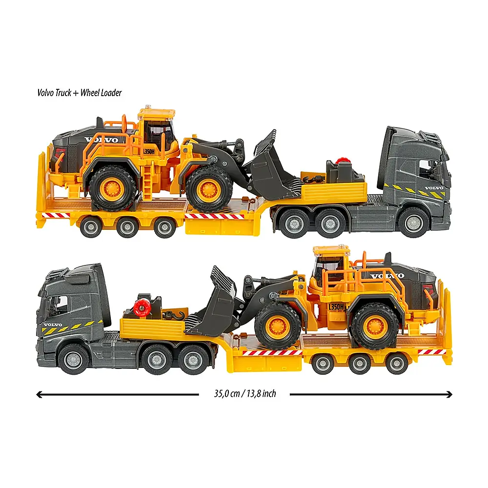 Camion Majorette Volvo cu remorca si buldozer [3]