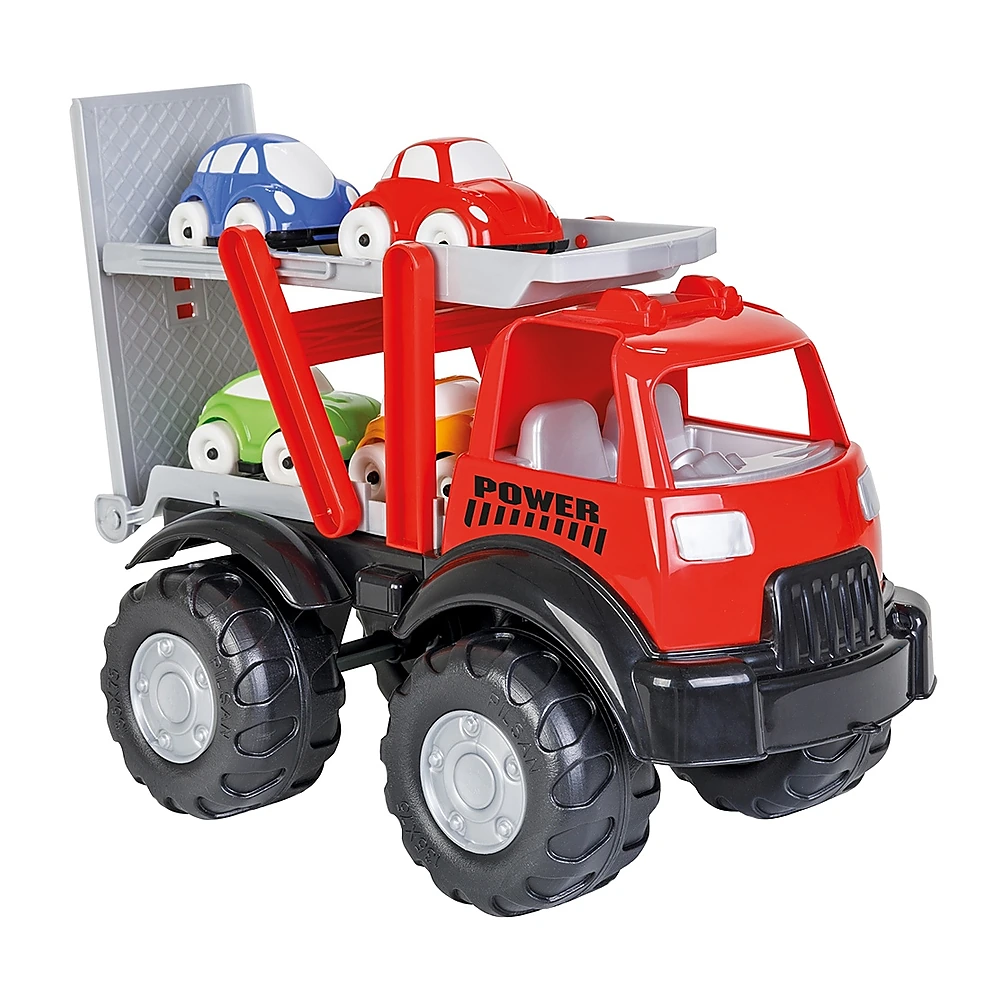 Masinute, trenulete, avioane - Camion Pilsan Power Transport Truck cu 4 masinute