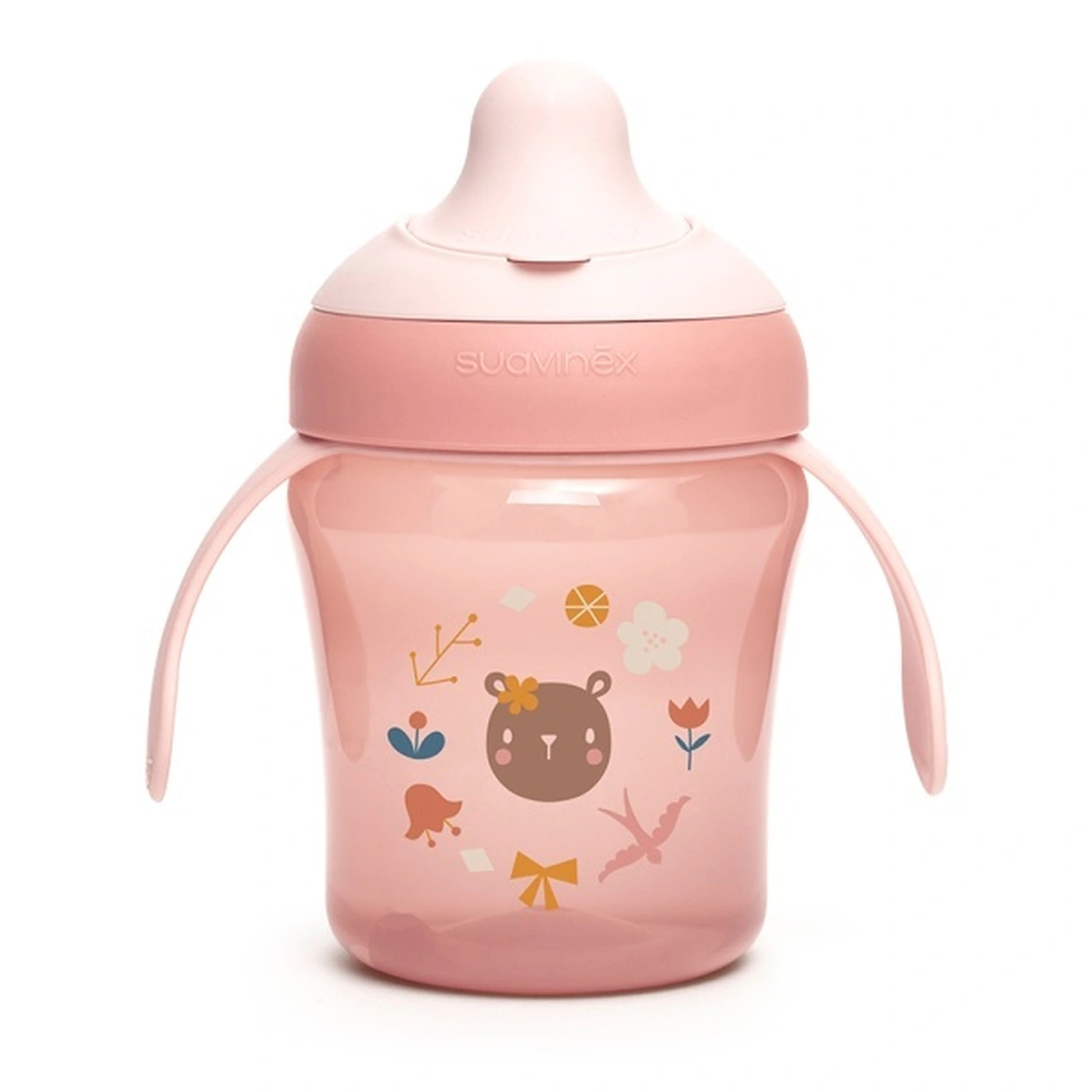 Sticle, cani si pahare - Cană antrenament, 200 ml, Roz, Forest, Suavinex