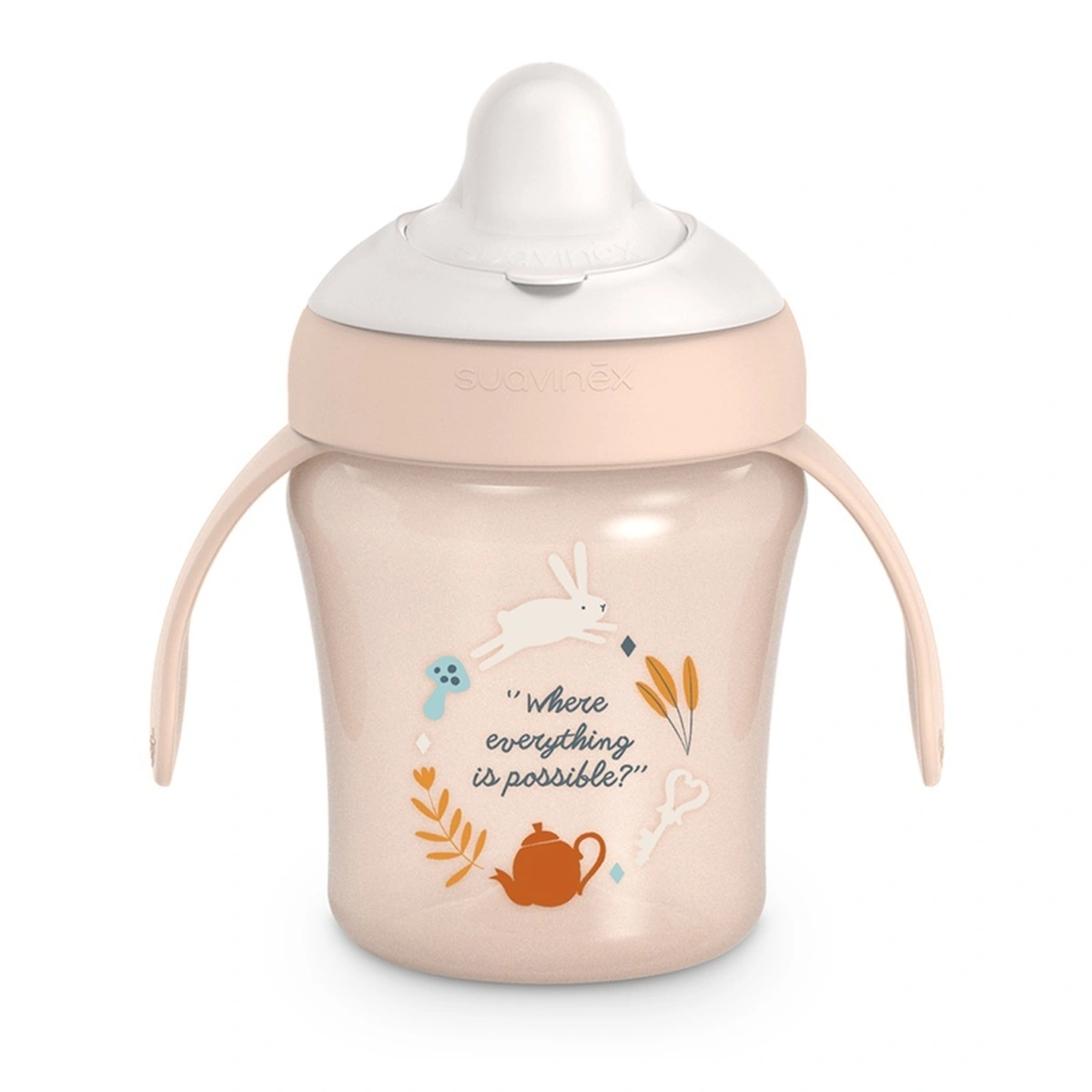 Sticle, cani si pahare - Cană antrenament, 200 ml, roz, Wonder, Suavinex