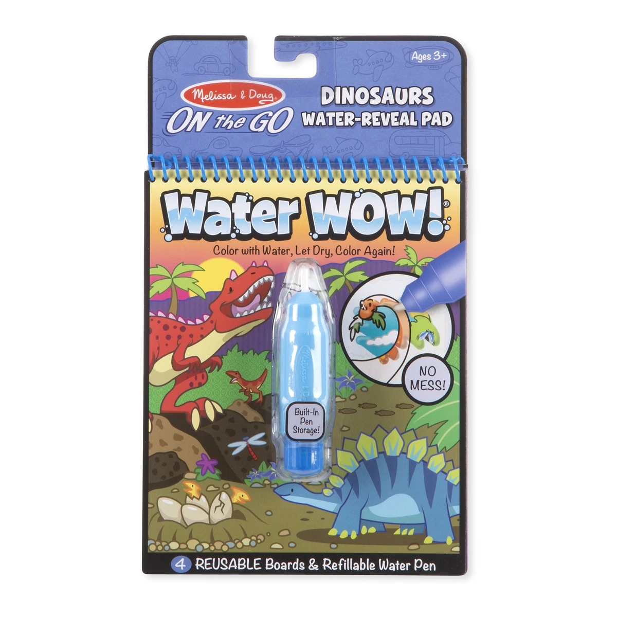 Desen, pictura si modelare - Carnet de colorat apa magica Dinozauri