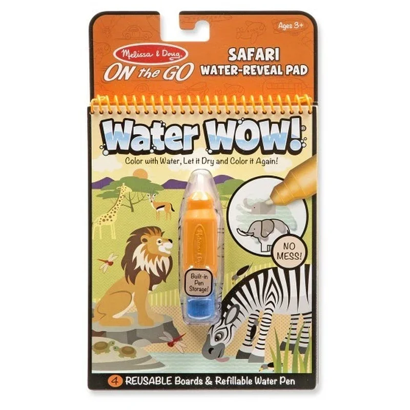 Carnet de colorat cu Apa magica Safari - Melissa and Doug [1]
