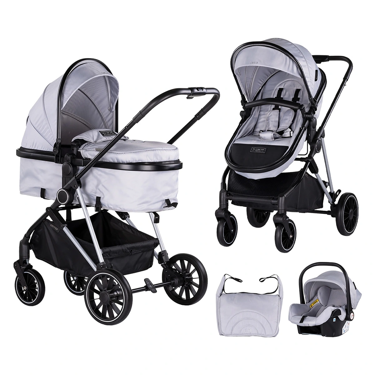 Carucioare 3 in 1 - Carucior Chipolino Aura 3 in 1 cloud