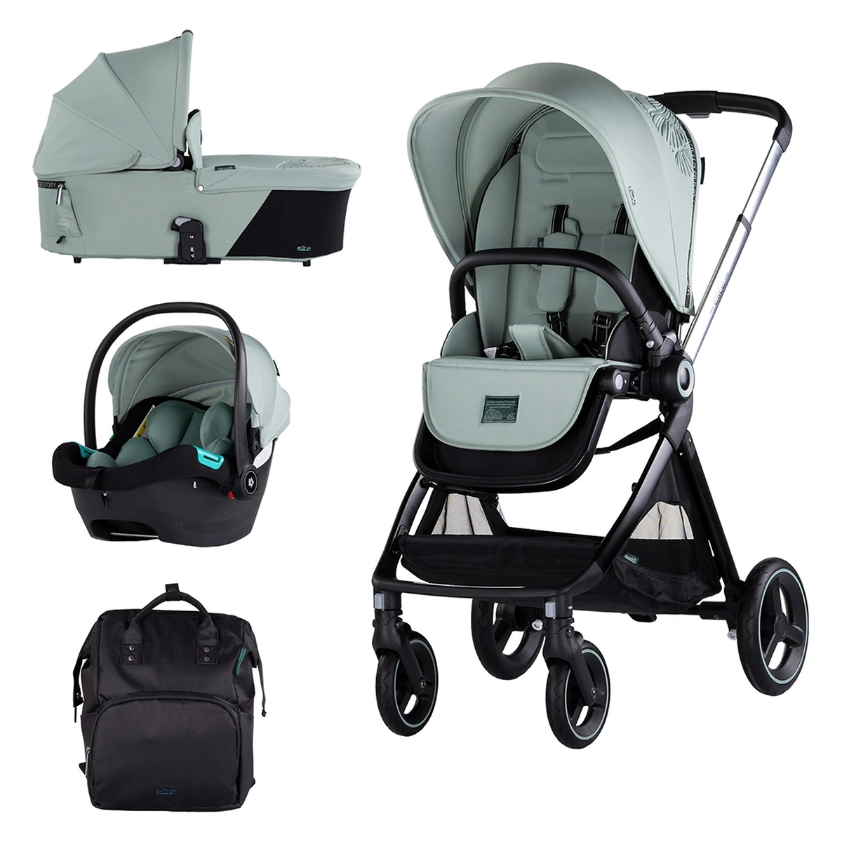 Carucioare 3 in 1 - Carucior Chipolino Elite 3 in 1 basil