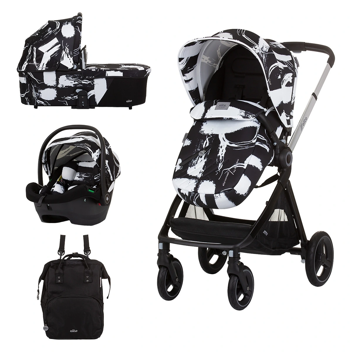 Carucioare 3 in 1 - Carucior Chipolino Elite 3 in 1 ink art