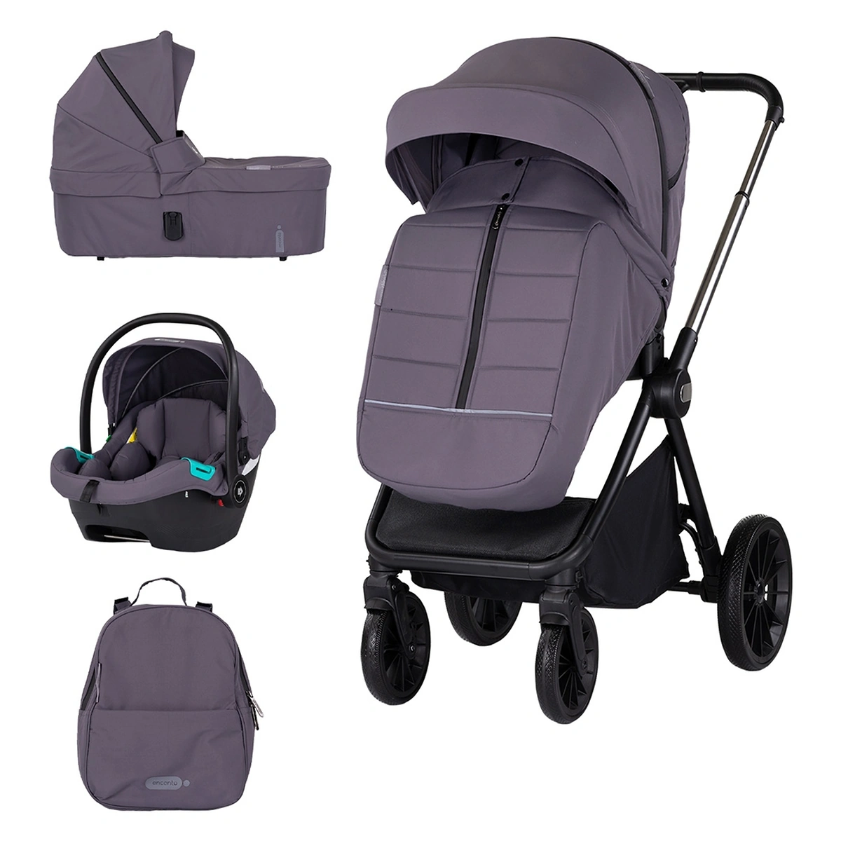 Carucioare 3 in 1 - Carucior Chipolino Encanto 3 in 1 cloud