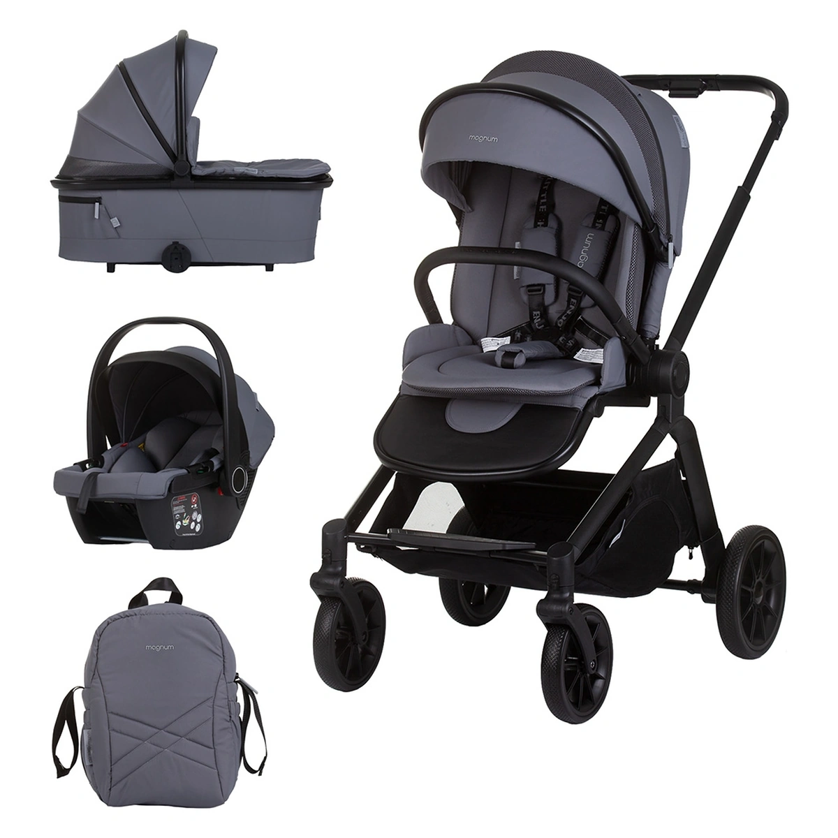 Carucioare 3 in 1 - Carucior Chipolino Magnum 3 in 1 anthracite