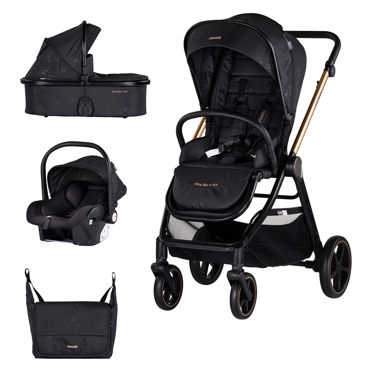 Carucioare 3 in 1 - Carucior Chipolino Marbella 3 in 1 blackberry