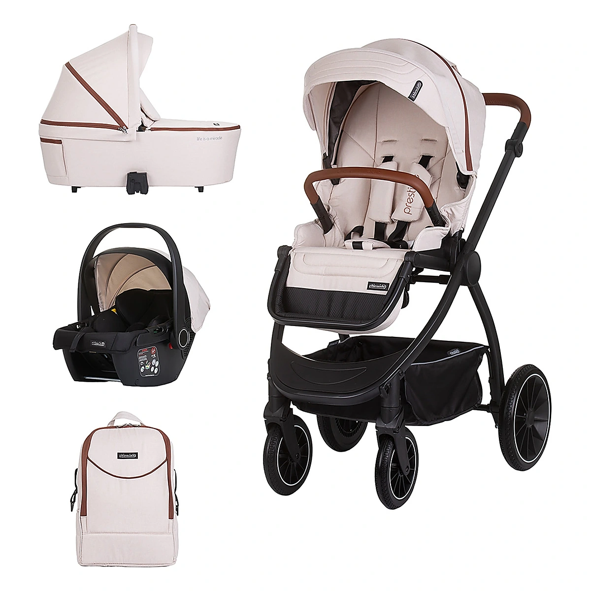 La plimbare - Carucior Chipolino Prestige 3 in 1, Biscotta